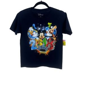 NWT Disney shirt kids size 8 medium blue 2018 florida mickey goofy donald pluto